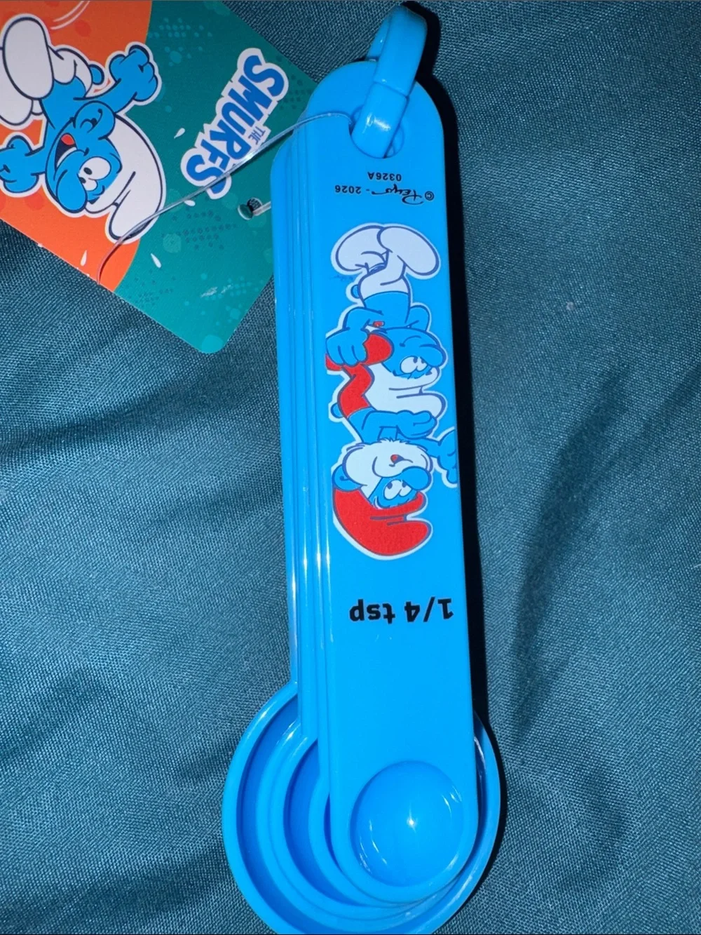 Blue Plastic Measuring Spoon Set - 5 Piece